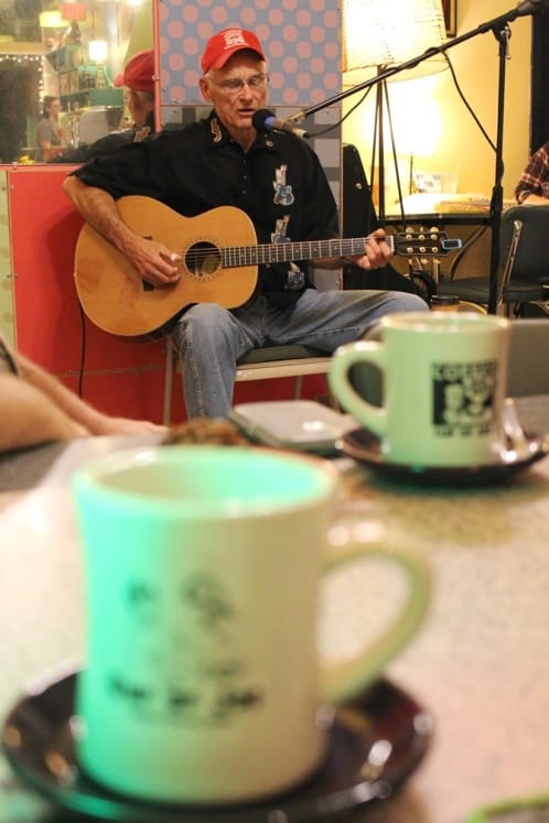 Dave Malam performs at Cup of Joe in Cedar Falls, Iowa