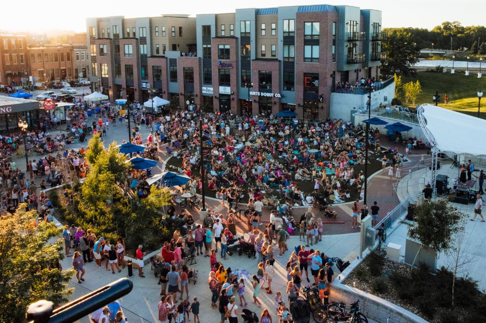 River Place Plaza During a festival