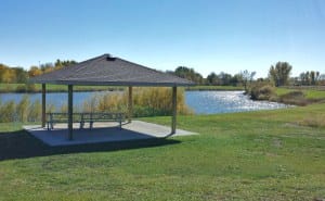 Cedar Falls shelter on trail