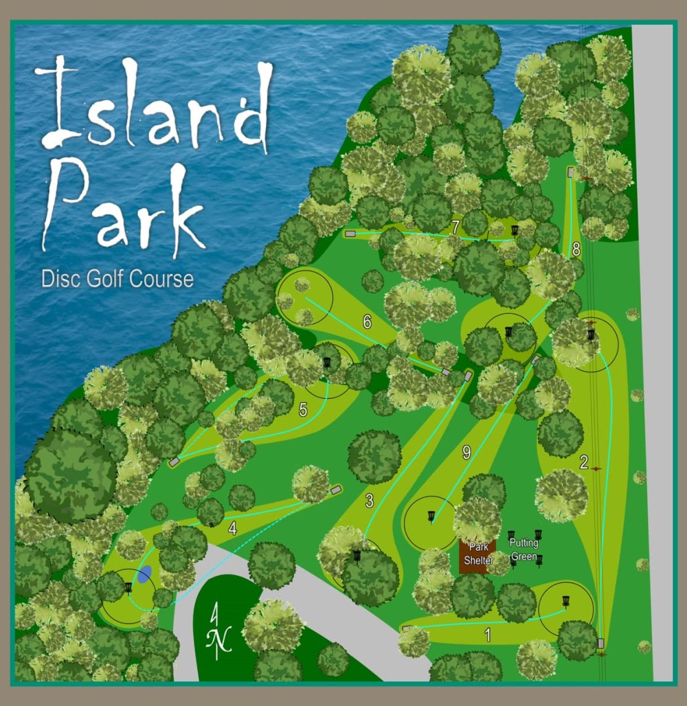 Image of Island Park Disc Golf Map