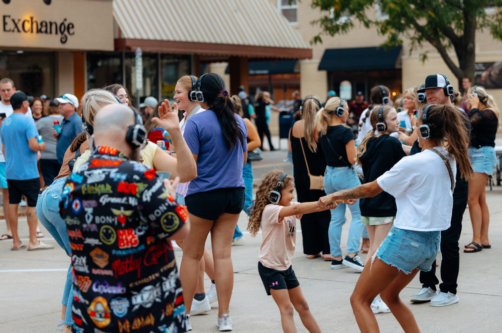 Downtown Cedar Falls Street Party Silent Disco
