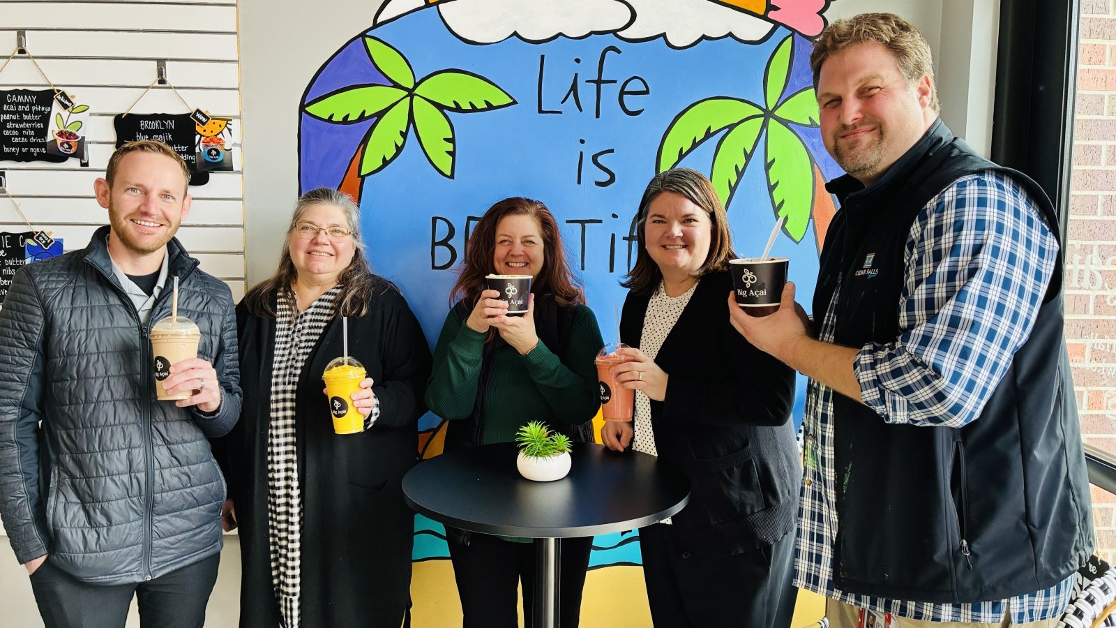 Staff members posing together