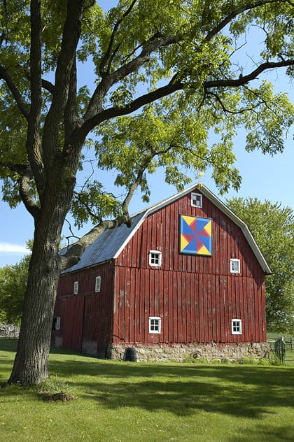 Joe and Theresa Bartholomew | Black Hawk County Barn Quilts | Windmill |Cedar Falls, Iowa