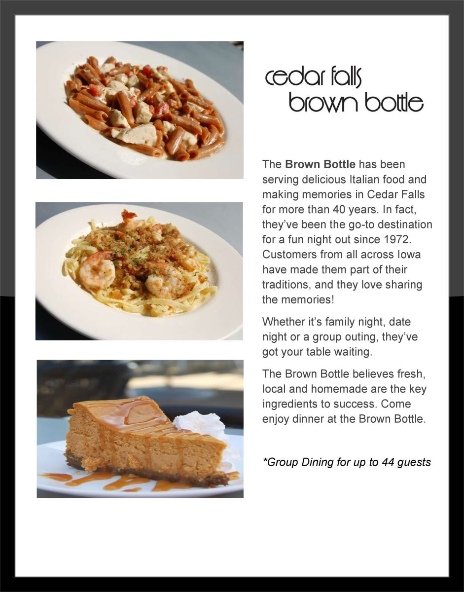 Cedar Falls Brown Bottle | Group Dining