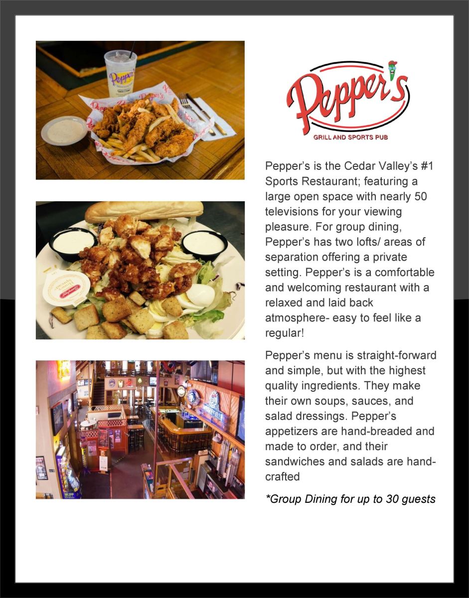 Pepper's Grill & Sports Pub | Group Dining