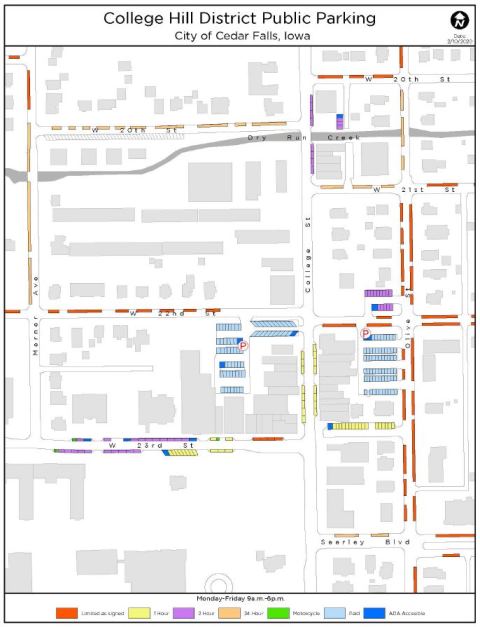 College Hill public parking lots in Cedar Falls to be free in June, July