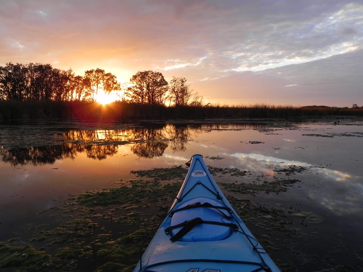 Kayaking in Cedar Falls, Iowa. Request our Cedar Valley Trails & Recreation Guide for a map of our water trails and biking/hiking trails. 