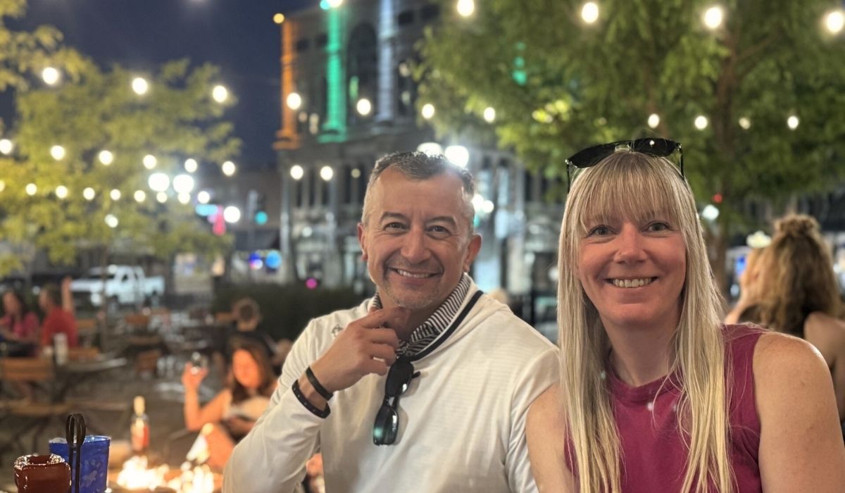 Couple on a patio