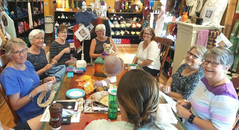 The Sheep Baatique in Cedar Falls offers classes and Knit & Wine Night. 