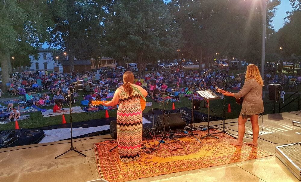 The Acoustic Guitar Association performs before Movies Under the Moon in Cedar Falls