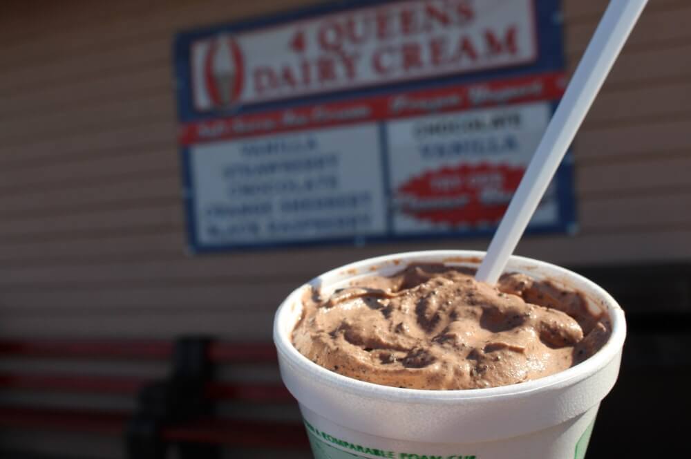 ice cream in a cup with a spoon