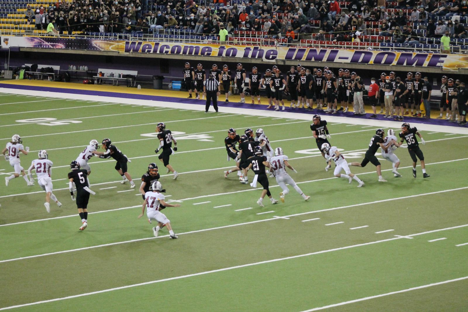 IHSAA Football Playoffs at the UNI-Dome in Cedar Falls.