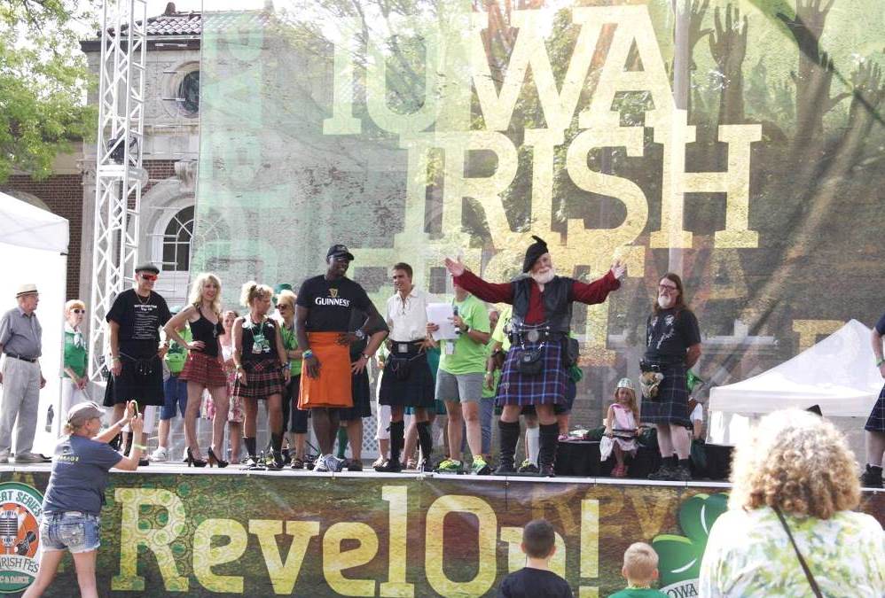 "Best Legs in a Kilt" competition at Iowa Irish Fest in Waterloo, Iowa. August 5-7, 2016